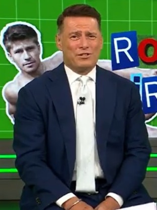 Stefanovic's awkward joke left his co-host stunned. Picture: Channel 9