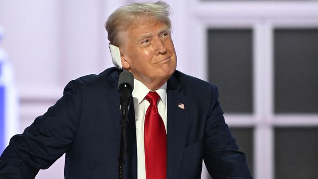 Mr Trump speaking at the Republican National Convention last month. Picture: Andrew Caballero-Reynolds/AFP