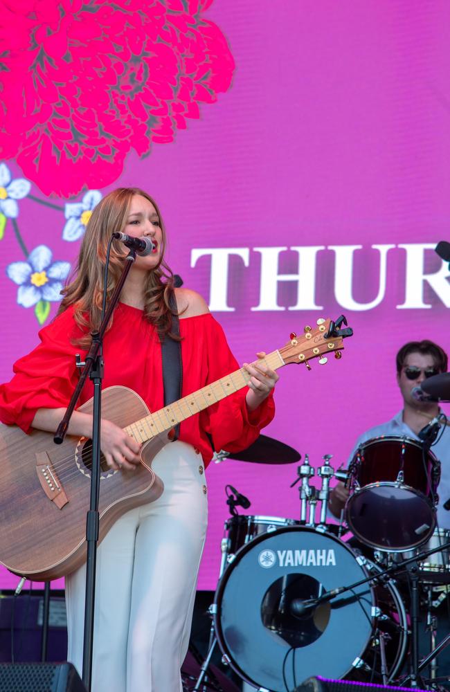 The Thursdays on stage at the Toowoomba Carnival of Flowers Festival of Food and Wine, Saturday, September 14th, 2024. Picture: Bev Lacey