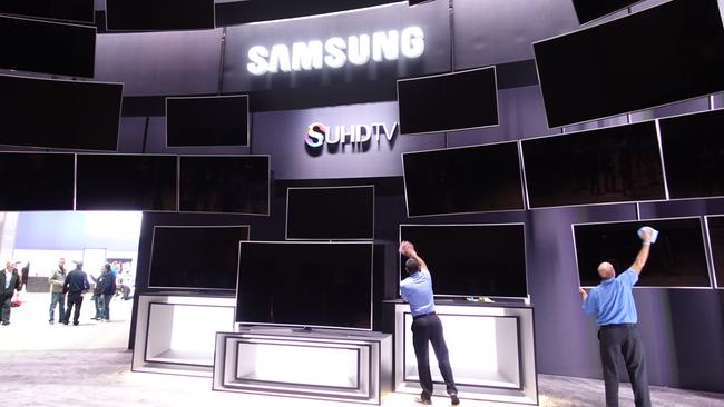 New range ... Samsung unveiled its SUHD TVs at the Consumer Electronics Show in January. (Picture: Jennifer Dudley-Nicholson.)