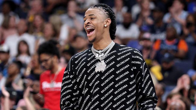 Ja Morant was enjoying the show. Andy Lyons/Getty Images/AFP