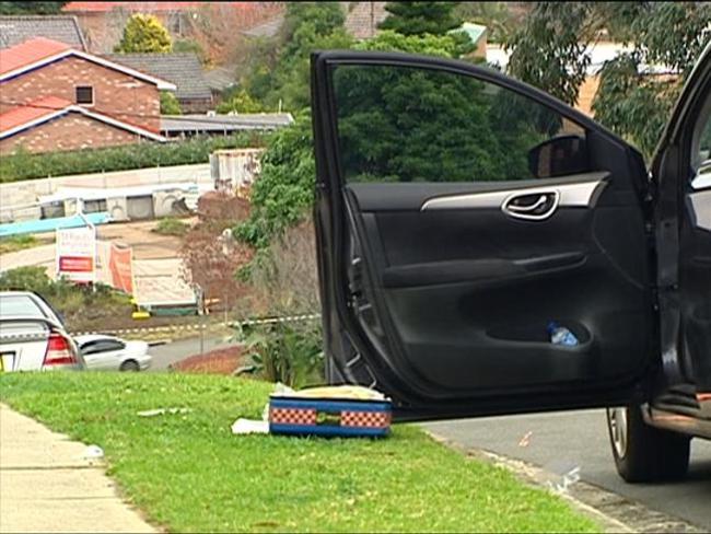 Police arriving at the crime scene. Picture: Seven News