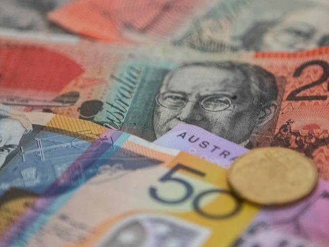 Australian money cash dollars coins Australia generic