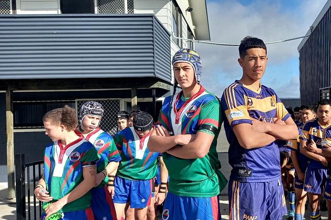 Marley Igasan (left,pictured in 2021) is a Otumoetai Eels junior from New Zealand honing his craft in the Broncos Academy.