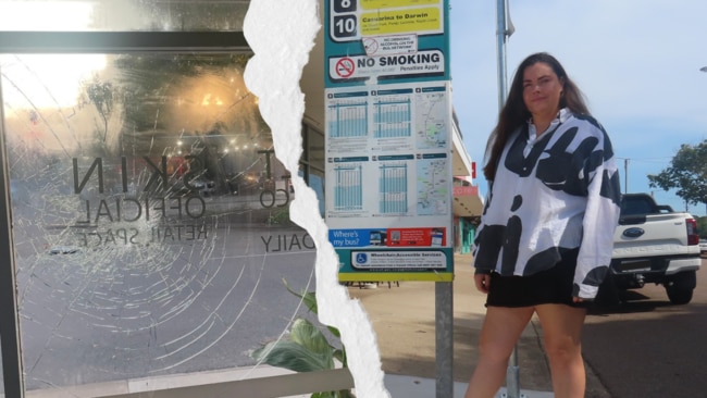 Vandals and violence: How bus stop is pushing Darwin cafe owner to the brink