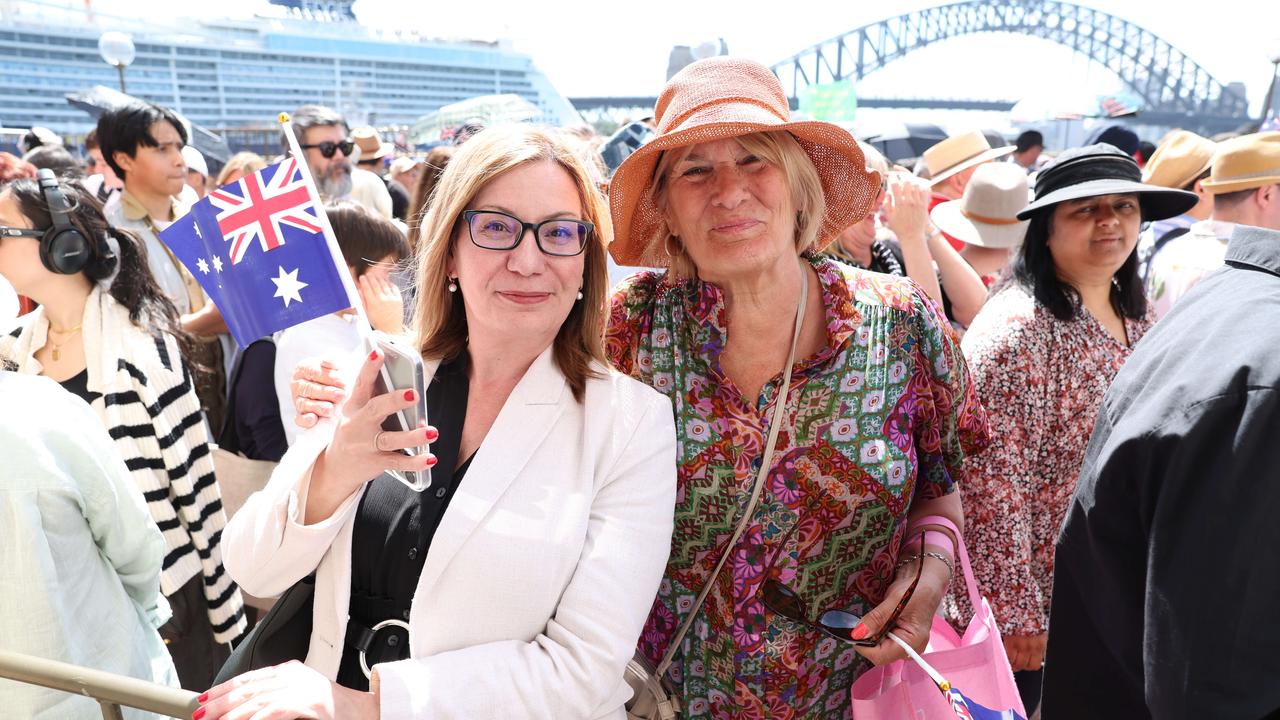 Grace Anita Cosmetatos and Veronica Sparnenn waiting at the Opera House. Picture: Rohan Kelly