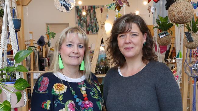 Nadja Bettin and Barbara Whittle of House of Handmade. Picture: David Crosling