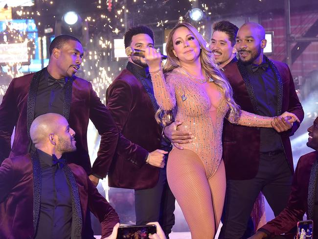 Mariah Carey performs during the New Year's Eve Countdown at Times Square on December 31, 2016 in New York City. Picture: Getty
