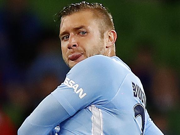 A League soccer. Melbourne City FC vs Sydney FC at AAMI Park. Marcin Budzinski of Melbourne City  . Pic: Michael Klein