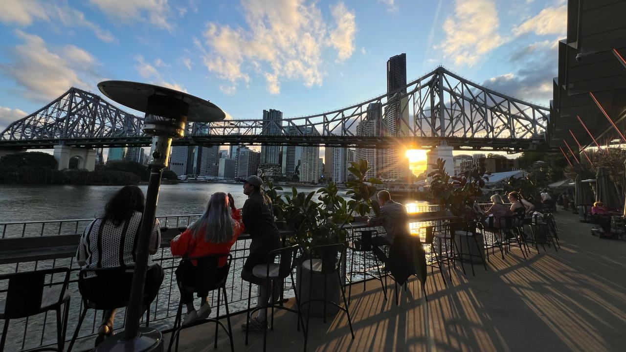 Howard Smith Wharves overlooks the Story Bridge and city. Picture: news.com.au