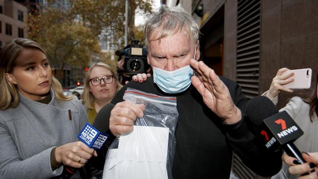 Frank Rogers outside the Melbourne Magistrates’ Court. Picture: David Geraghty