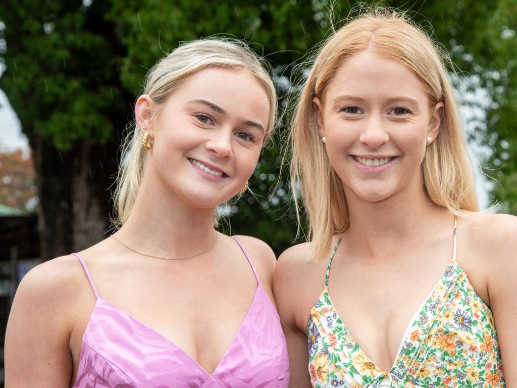 Chelsea Gladwin (left) and Olivia Clark. IEquine Toowoomba Weetwood Raceday - Clifford Park Saturday September 28, 2024 Picture: Bev Lacey