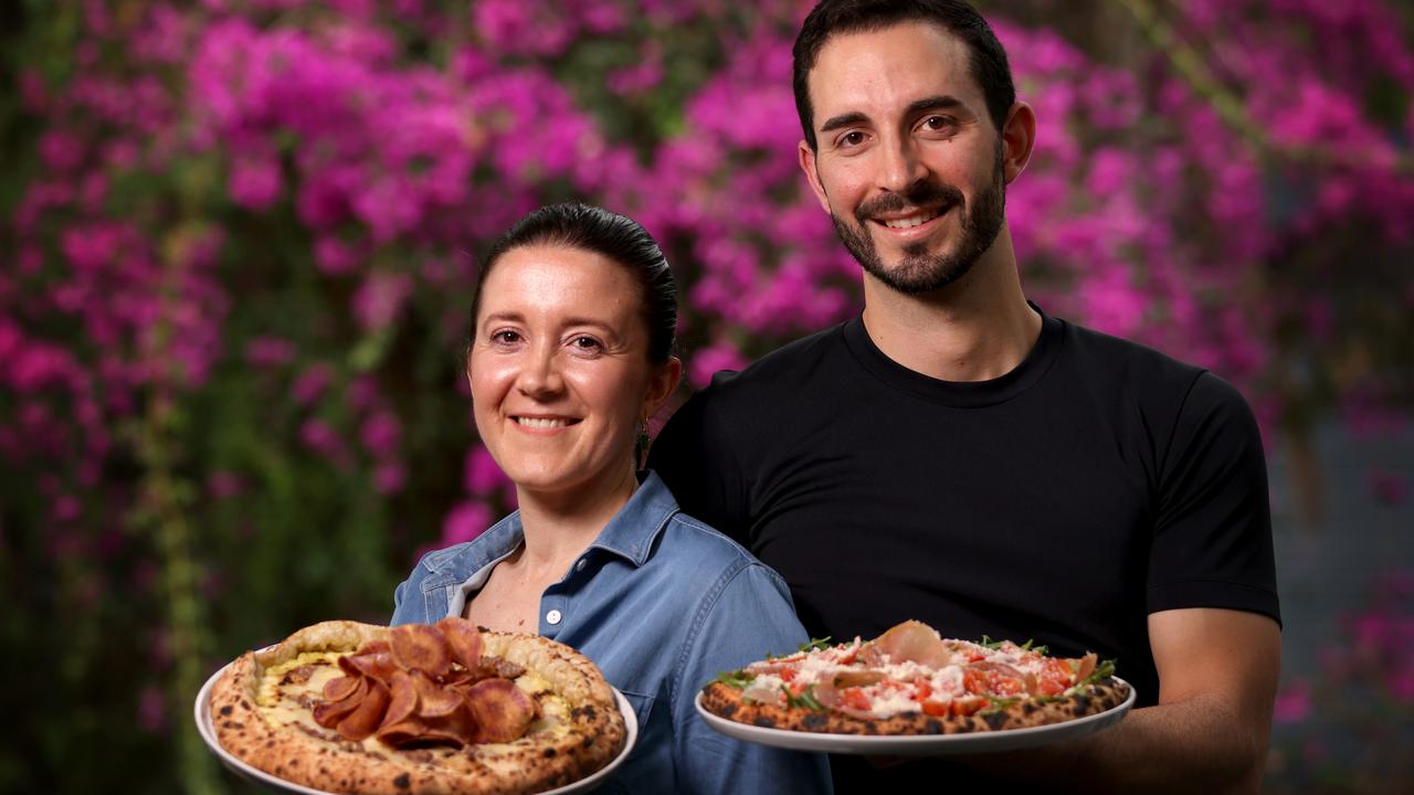 Joseph Vecchio with Caterina Sullivan at Prova Pizzeria in Stafford Heights. Picture: Steve Pohlner