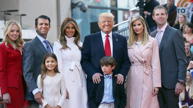 Donald Trump with Kai Trump in 2016. Picture: Spencer Platt/Getty Images