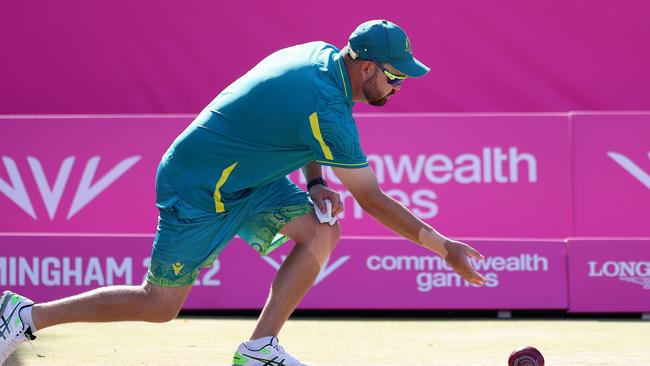 Aaron ‘Disco’ Wilson has won gold in the lawn bowls. Picture: Stephen Pond/Getty Images