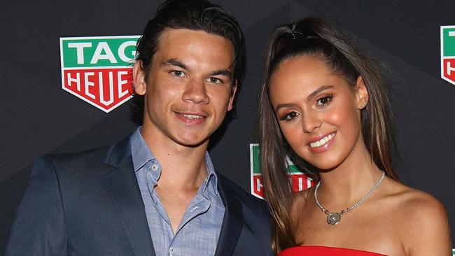 Daniel Rioli and Mia Fevola arrive at the TAG Heuer Australia Grand Prix Party at Luminare on March 20 this year. Picture: Graham Denholm/Getty Images for Tag Heuer