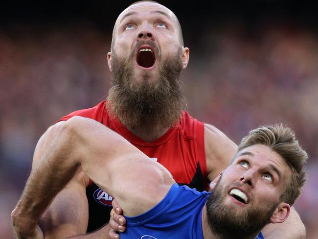 Max Gawn dominated in the ruck against the Bulldogs. Picture: AAP Images