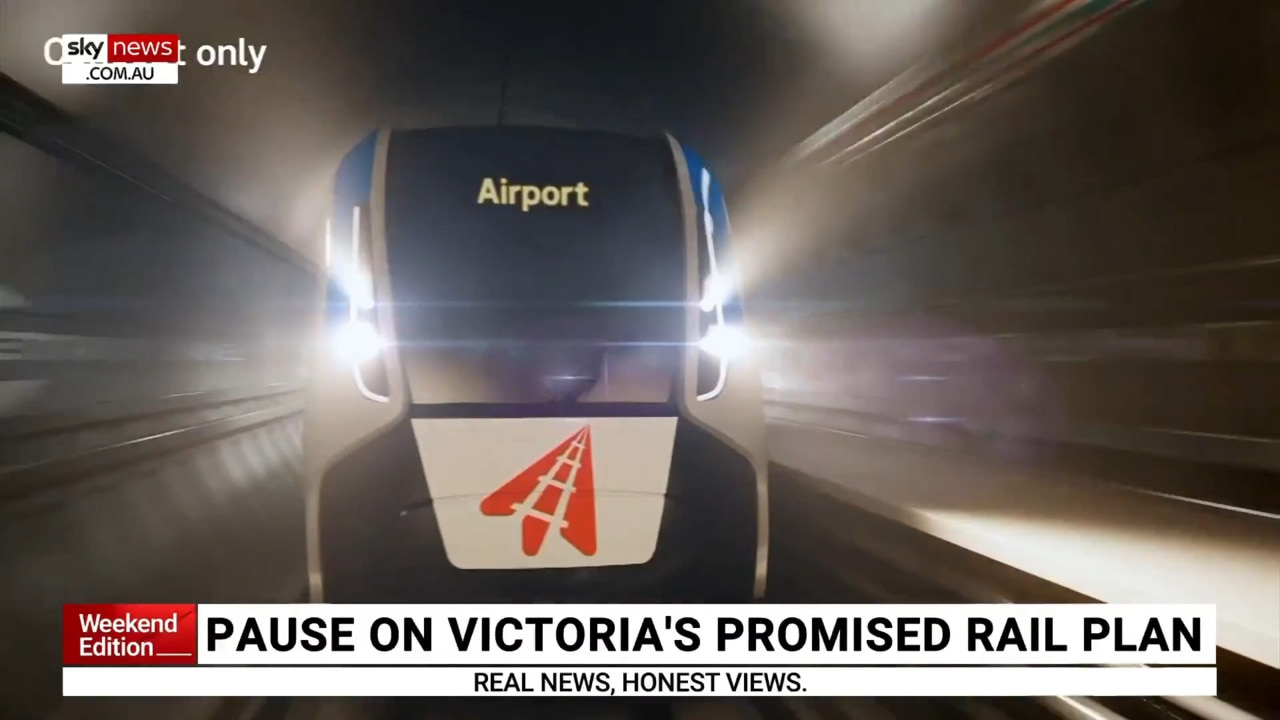 Reports Victoria's airport rail link project set to be paused