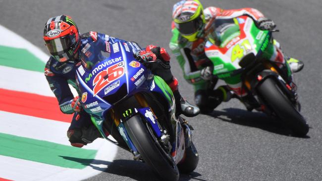 Spain's Maverick Vinales, left.