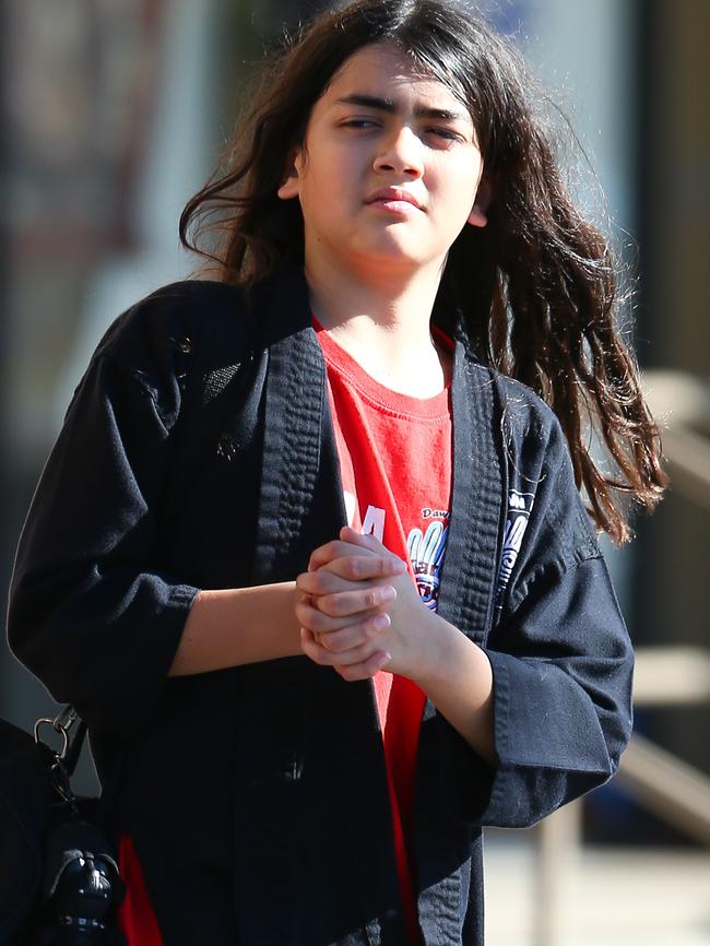 Blanket leaving karate class.