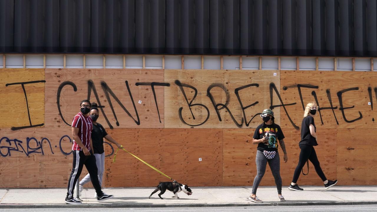 Both Eric Garner and George Floyd yelled ‘I can’t breathe’ before their deaths. Picture: Warrick Page/Getty Images/AFP