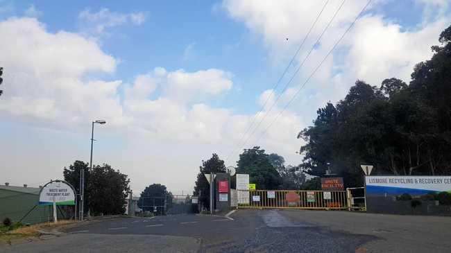 The Lismore Recycling and Recovery Centre is still closed after a fire started in a compost pile over the weekend. Picture: Rebecca Lollback