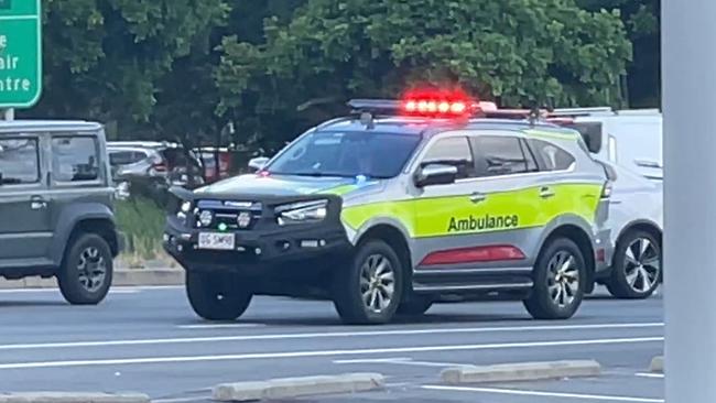 Motorcyclist hospitalised in Gold Coast M1 crash. Picture: Charlton Hart.