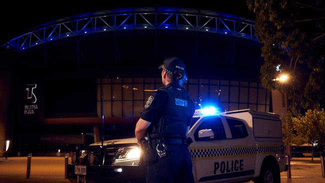 Detective Michelle Alexander outside Adelaide Oval. Picture: Matt Loxton