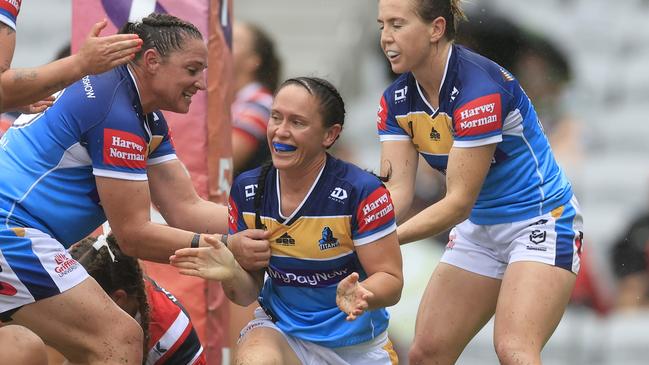 Brittany Breayley-Nati led the Titans fightback. Picture: Mark Evans/Getty