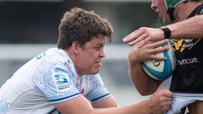 08/03/25. News Local. Sport. Daceyville, Sydney, NSW. Pics by Julian Andrews. Action pictures from the NSW Waratahs U20 V Western Force at Daceyville. Waratahs player Joe Mangelsdorf