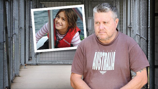 Rick Thorburn, who is serving a life sentence for killing foster daughter Tiahleigh Palmer, inset, has been moved to Woodford Correctional Centre.