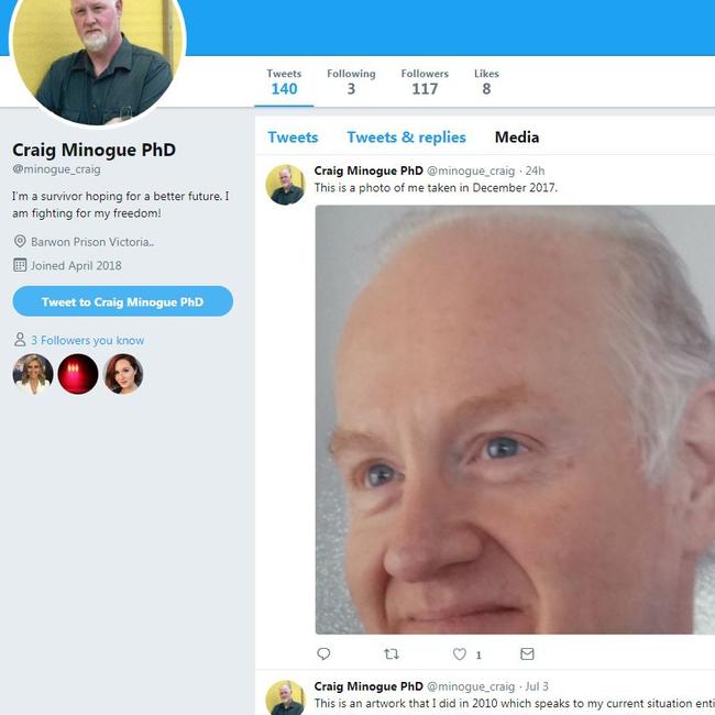 Craig Minogue has — through an associate in West Australia — run a Twitter account.