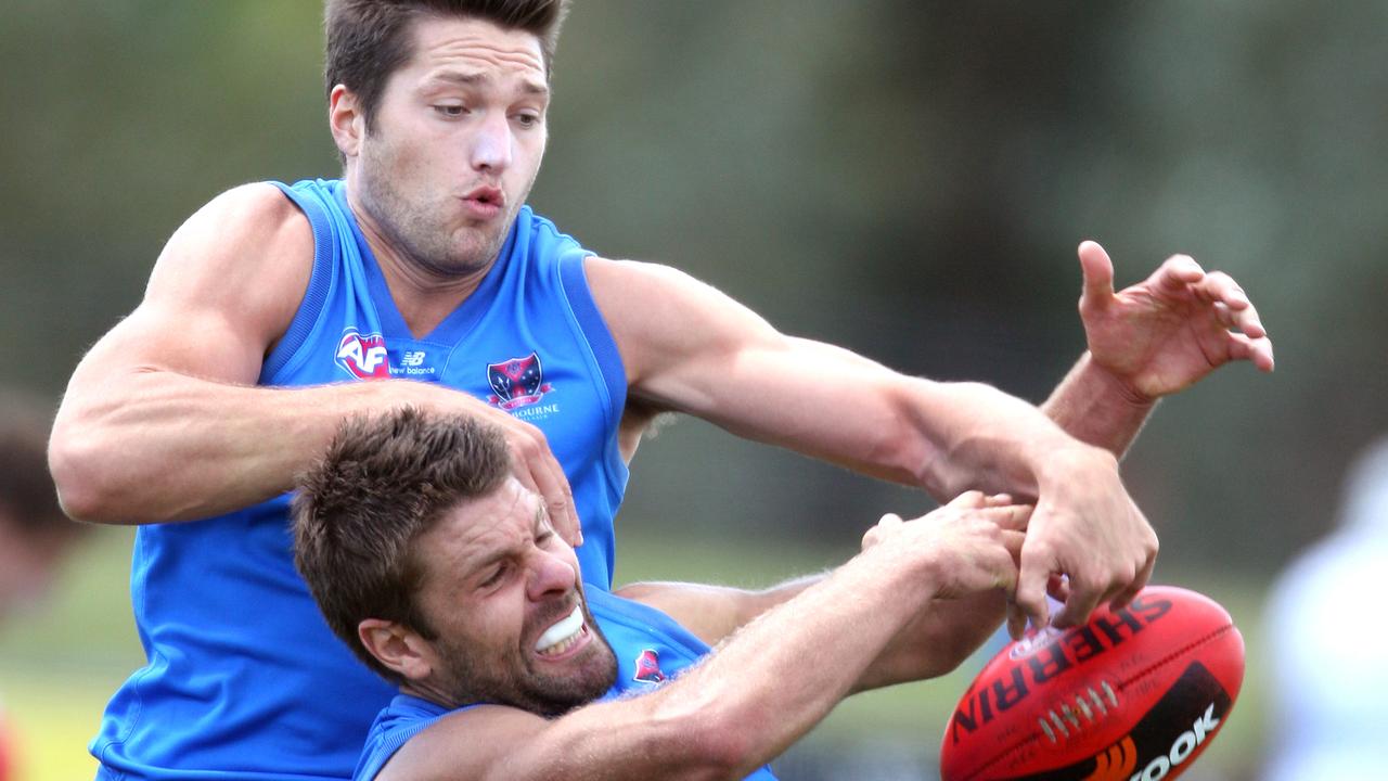 Melbourne training. Casey fields. Stefan Martin and Mark Jamar.