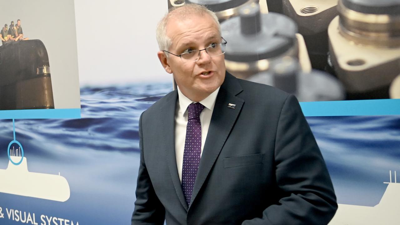 Prime Minister Scott Morrison was asked about the text message mess on Wednesday. Picture: NCA NewsWire/Jeremy Piper