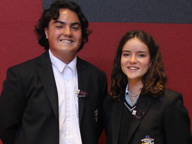 College captains Lorenzo and Meike. Picture: Kathryn Bevan