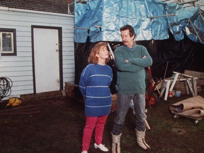 Sak Kerrigan (played by Anne Tenney) with husband Darryl (Michael Caton) at the house built with love and many shared memories.