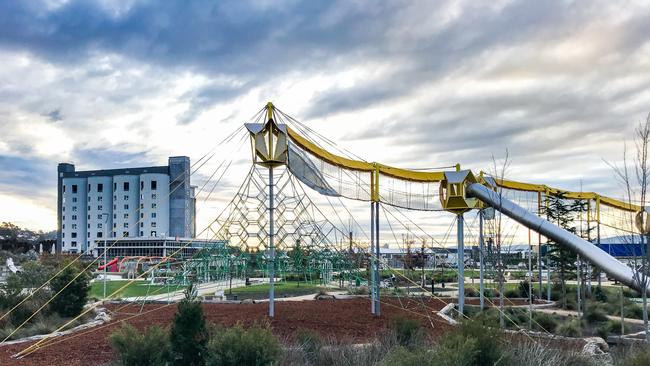 Launceston's Riverbend Park with Peppers Silo Hotel in the background. Picture: Linda Smith.