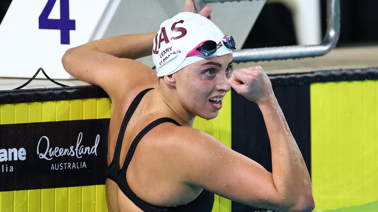 Alexa Leary is a chance of winning two golds in the pool in Paris. Picture: Quinn Rooney/Getty Images