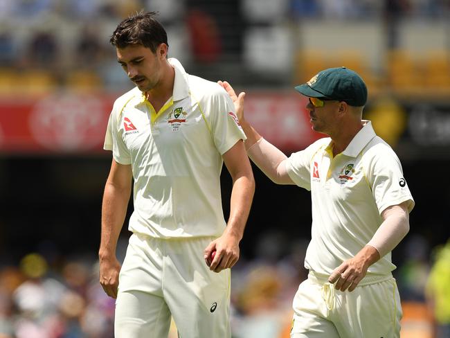 Australian cricketers Pat Cummins (left) and David Warner will join the Fox Sports T20 commentary team. Picture: AAP Image/Dave Hunt