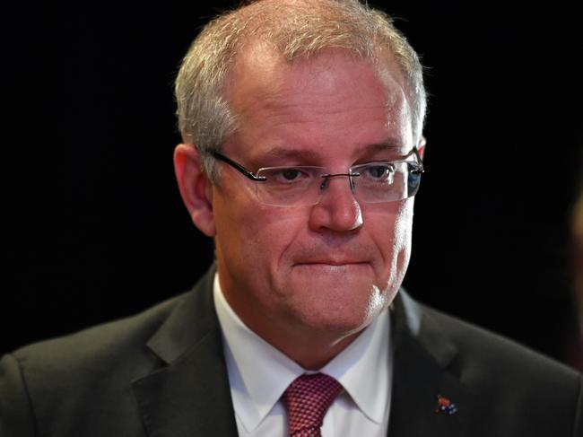 Prime Minister Scott Morrison at the National Farmers Federation 2018 National Congress in Canberra, Thursday, October 18, 2018. (AAP Image/Mick Tsikas) NO ARCHIVING