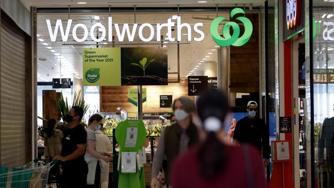 At its flagship supermarkets arm, total Australian food sales for the half increased 3.4 per cent to $23.8bn. Picture: Nikki Short/NCA NewsWire