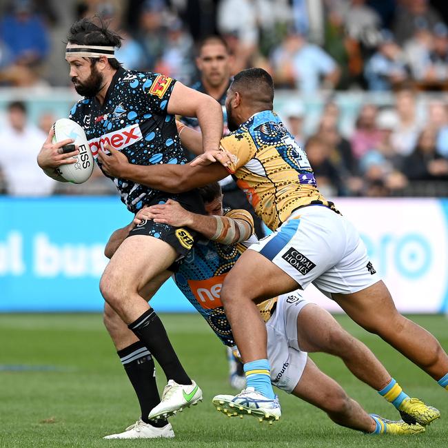 Aaron Woods is unwanted at the Sharks. Picture: Bradley Kanaris/Getty Images