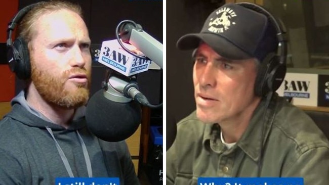 Sam McLure and Matthew Richardson on 3AW radio. Photos: Twitter