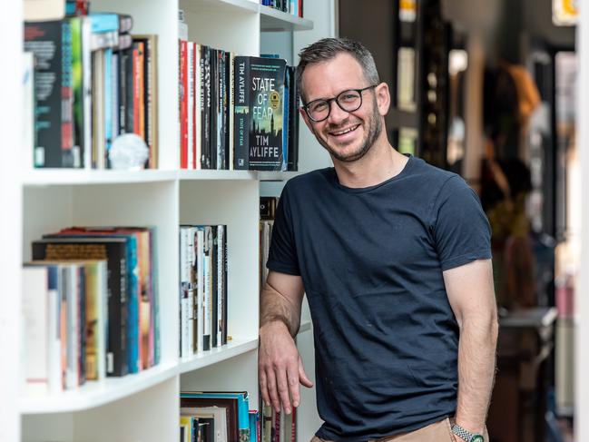 INNER WEST COURIER / AAPTim Ayliffe poses for a photo at home in Ashbury on Sunday, 22 September 2019. Ashbury author Tim Ayliffe is making waves as one of Australia's most exciting new thriller writers(AAP IMAGE / MONIQUE HARMER)