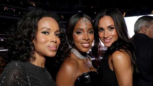 Kerry Washington, Kelly Rowland and Meghan, Duchess of Sussex, at Beyonce’s Renaissance World Tour concert, at the SoFi Stadium in LA. Picture: Kevin Mazur/WireImage for Parkwood