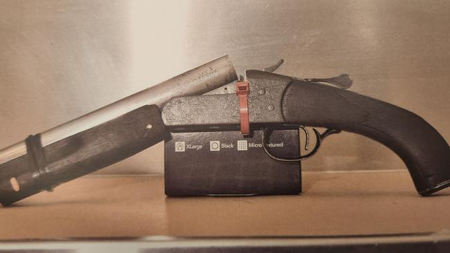 The gun found in Lloyd’s bum bag. Photo: Courts SA