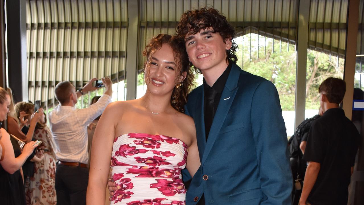 Aydan Latcham and Isi Semmler at the Suncoast Christian College formal 2024.