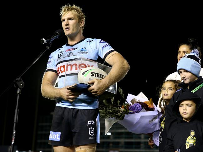 Aiden Tolman joined the NRL’s ‘300 game’ club in round four of this season. Picture: Jason McCawley/Getty Images