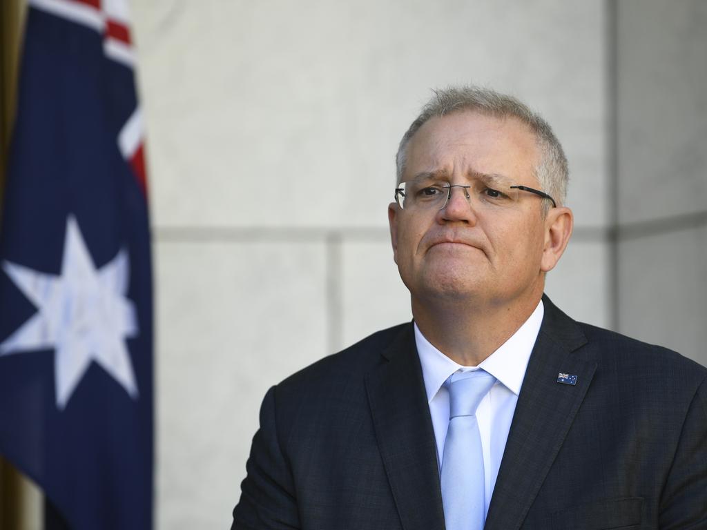 Australian Prime Minister Scott Morrison speaks to the media during a press conference at Parliament House in Canberra, Monday, May 11, 2020. Picture: AAP Image/Lukas Coch