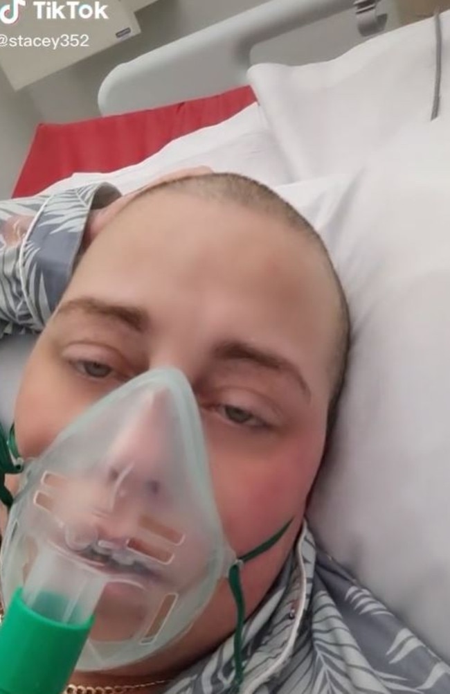 A month later, she created a TikTok account to document her experience, in the hopes it would help others with the illness feel less alone. Picture: TikTok/stacey352